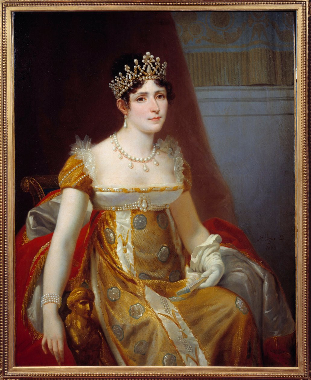 Portræt af imponerede Josephine de Beauharnais (1763-1814) Maleri af Victor Viger du Vigneau, dit Hector Viger (1819-1879) 1863 Søn. 1,15x0,89 m Malmaison, slotsmuseum - Portræt af kejserinde Josephine de Beauharnais (1763-1814). Maleri af Victor Vign af Jean Louis Victor Viger du Vigneau
