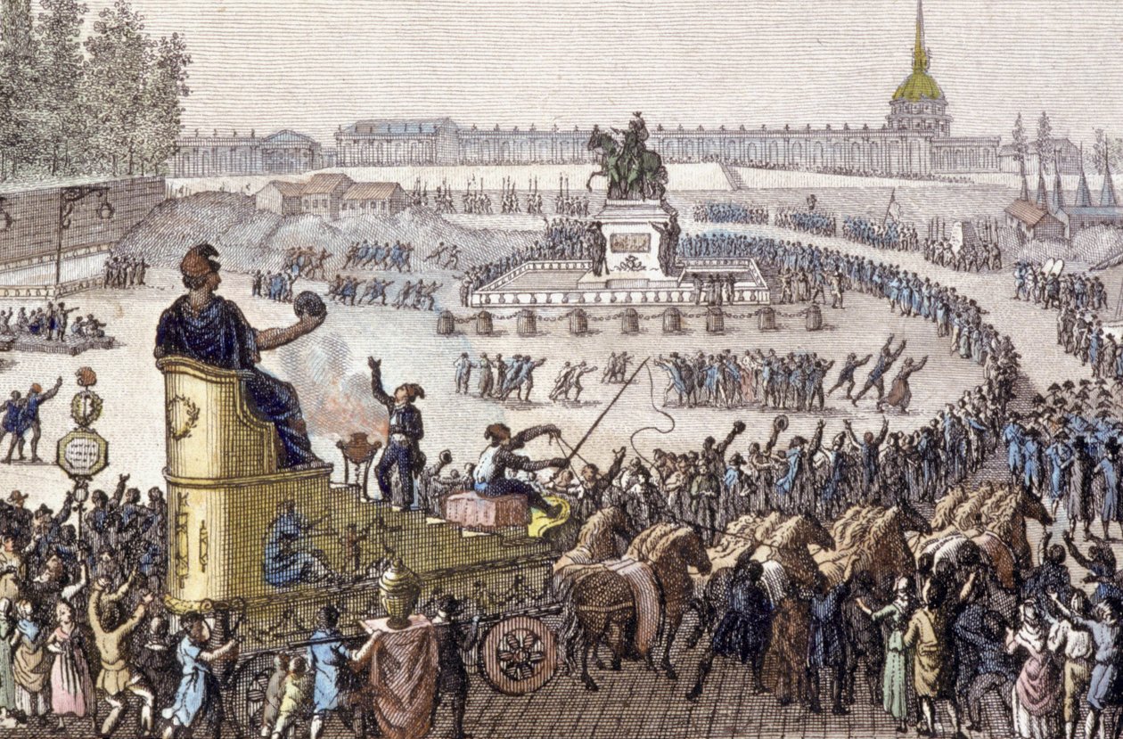 1. frihedsfejring i Paris den 15. april af Jean Louis the Younger Prieur