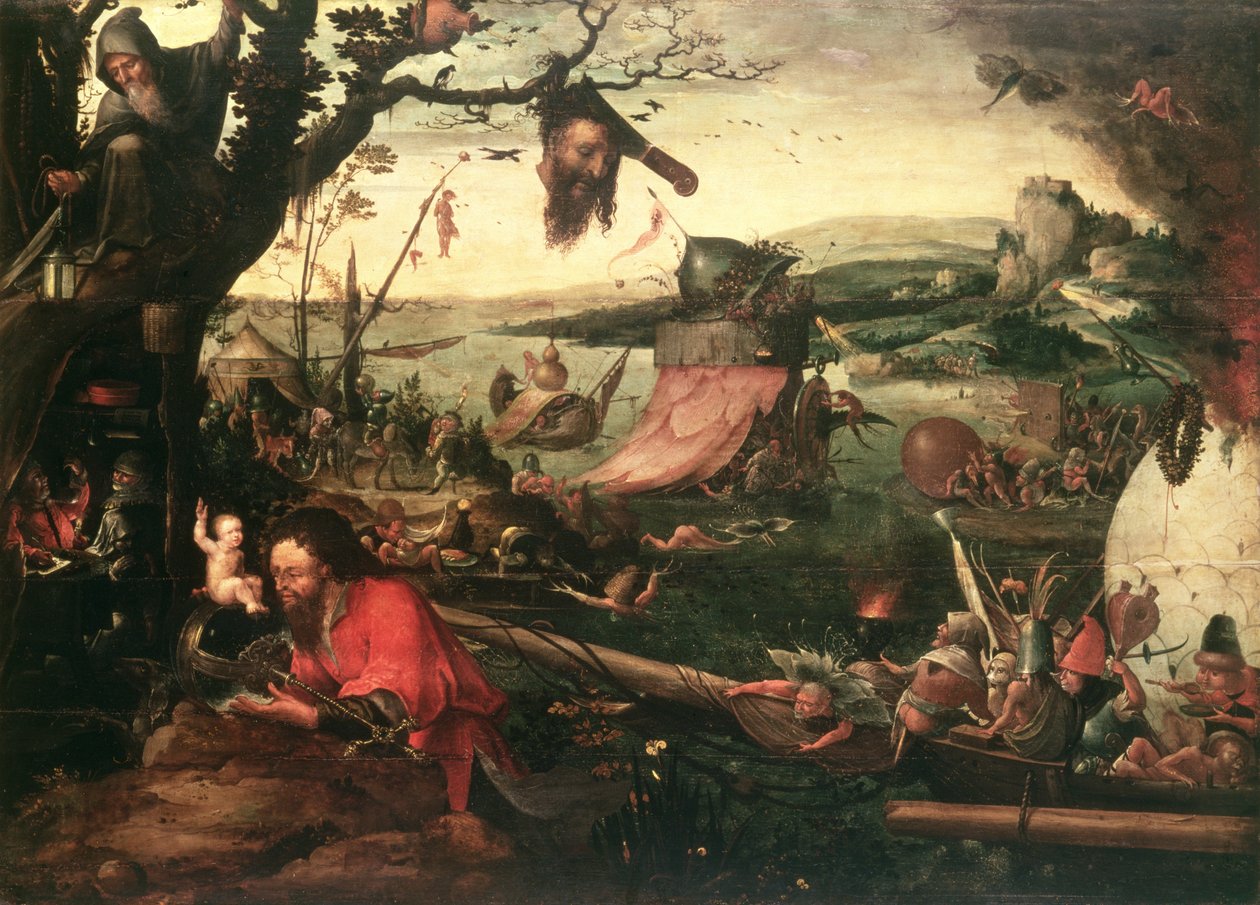 Landskab med lignelsen om St. Christopher, begyndelsen af det 16. århundrede af Jean Mandyn