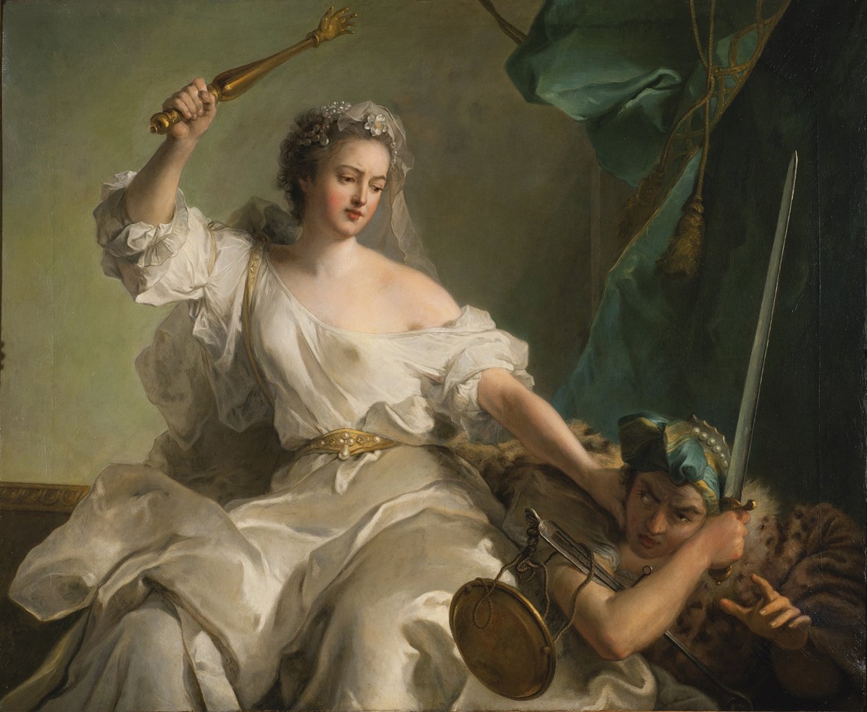 Allegori om retfærdighed, der bekæmper uretfærdighed af Jean Marc Nattier