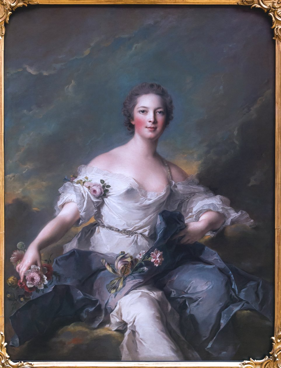 Tysk: Die Marquise de Baglion als Flora Marquioness of Baglion as Flora af Jean Marc Nattier