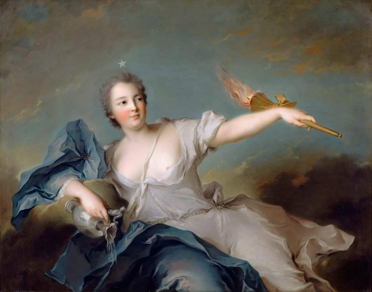 Marie-Anne de Nesle, Marquise de La Tournelle, hertuginde af Châteauroux 1717-1744 af Jean Marc Nattier