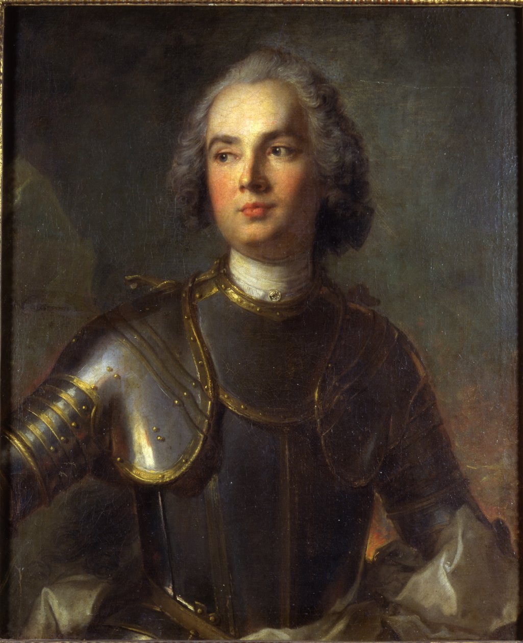 Portræt af Charles-Guillaume-Louis, Marquis de Broglie, Lord of Le Mesnil, 1734 af Jean Marc Nattier