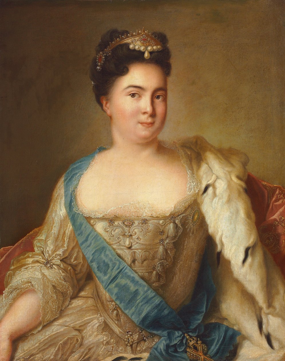 Portræt af kejserinde Catherine I af Jean Marc Nattier