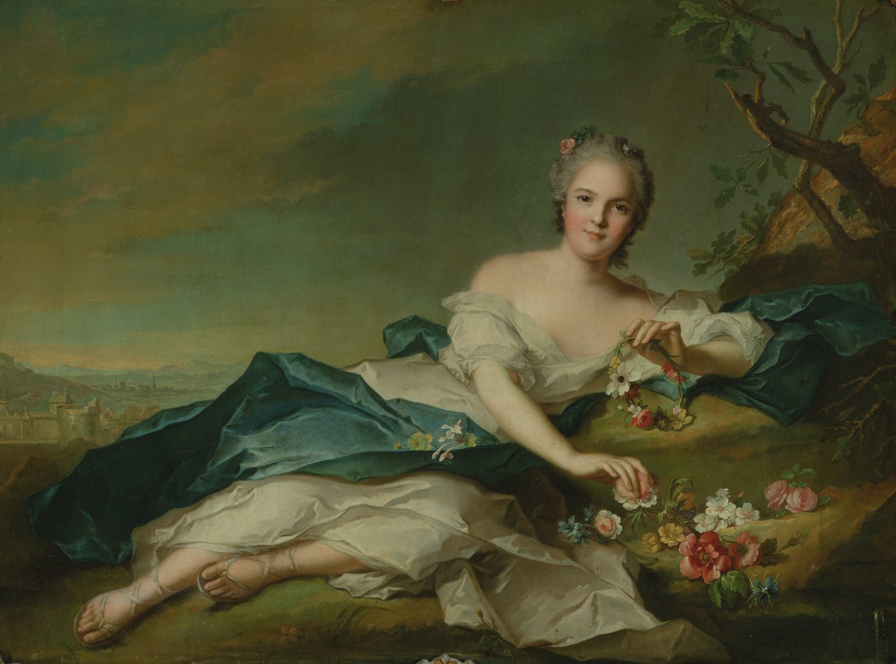 Portræt af Henrietta i Flora, 1742 af Jean Marc Nattier