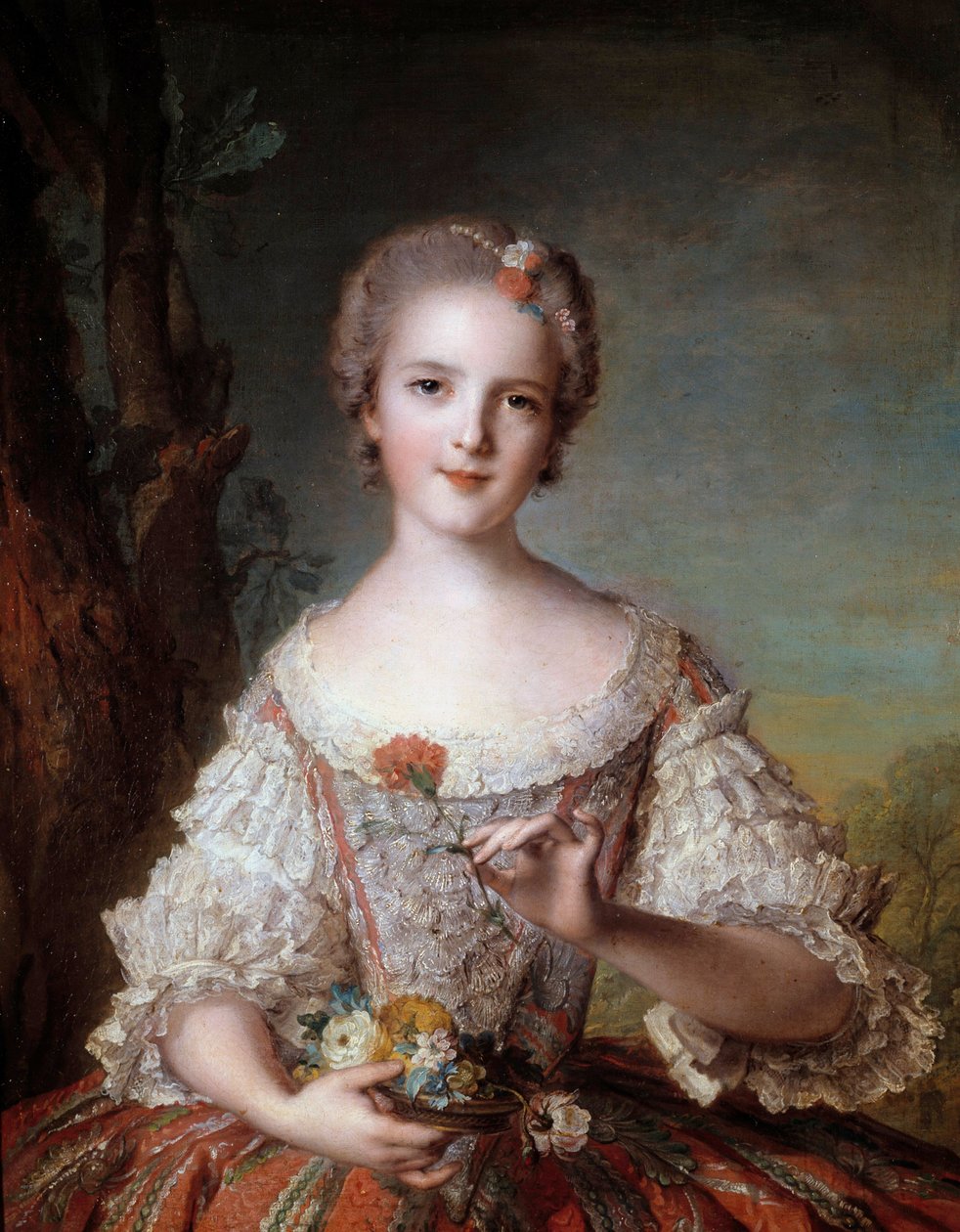 Portræt af Madame Louise af Frankrig (1737-1787) datter af kong Louis XV Maleri af Jean-Marc (Jean-Marc) Nattier (1685-1766) 1748 Søn 0,98x0,85 m af Jean Marc Nattier