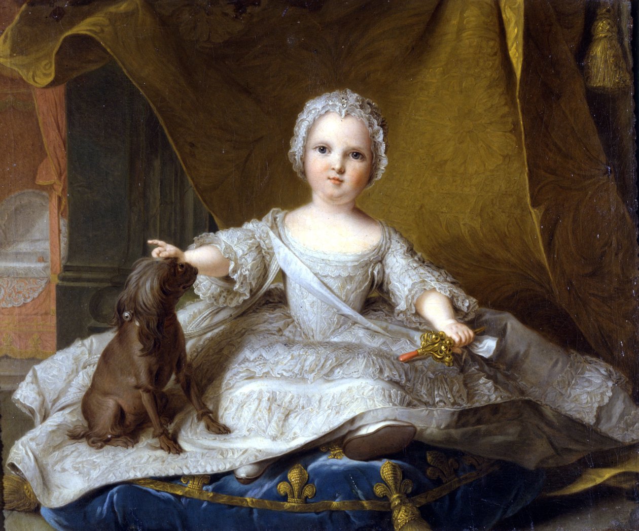 Portræt af Madame Maria Zeffirina - Maleri af Jean Marc (Jean-Marc) Nattier (1685 - 1766). 1751 - Uffizi-galleriet, Firenze af Jean Marc Nattier
