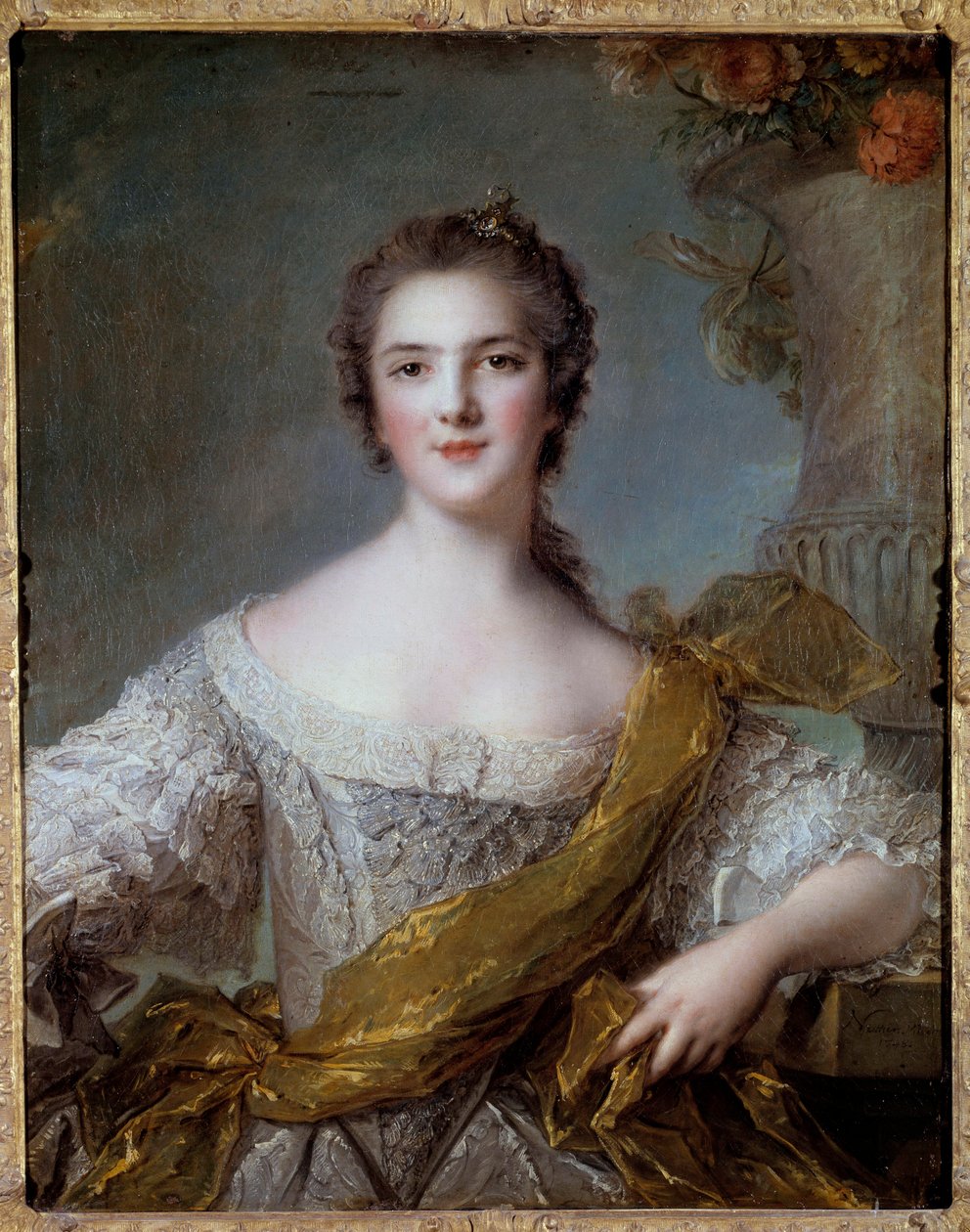 Portræt af Madame Victoire de France (1733-1799), datter af Ludvig XV. Maleri af Jean Marc (Jean-Marc) Nattier (1685-1766) 1748 Søn 0,81x0,64 m af Jean Marc Nattier