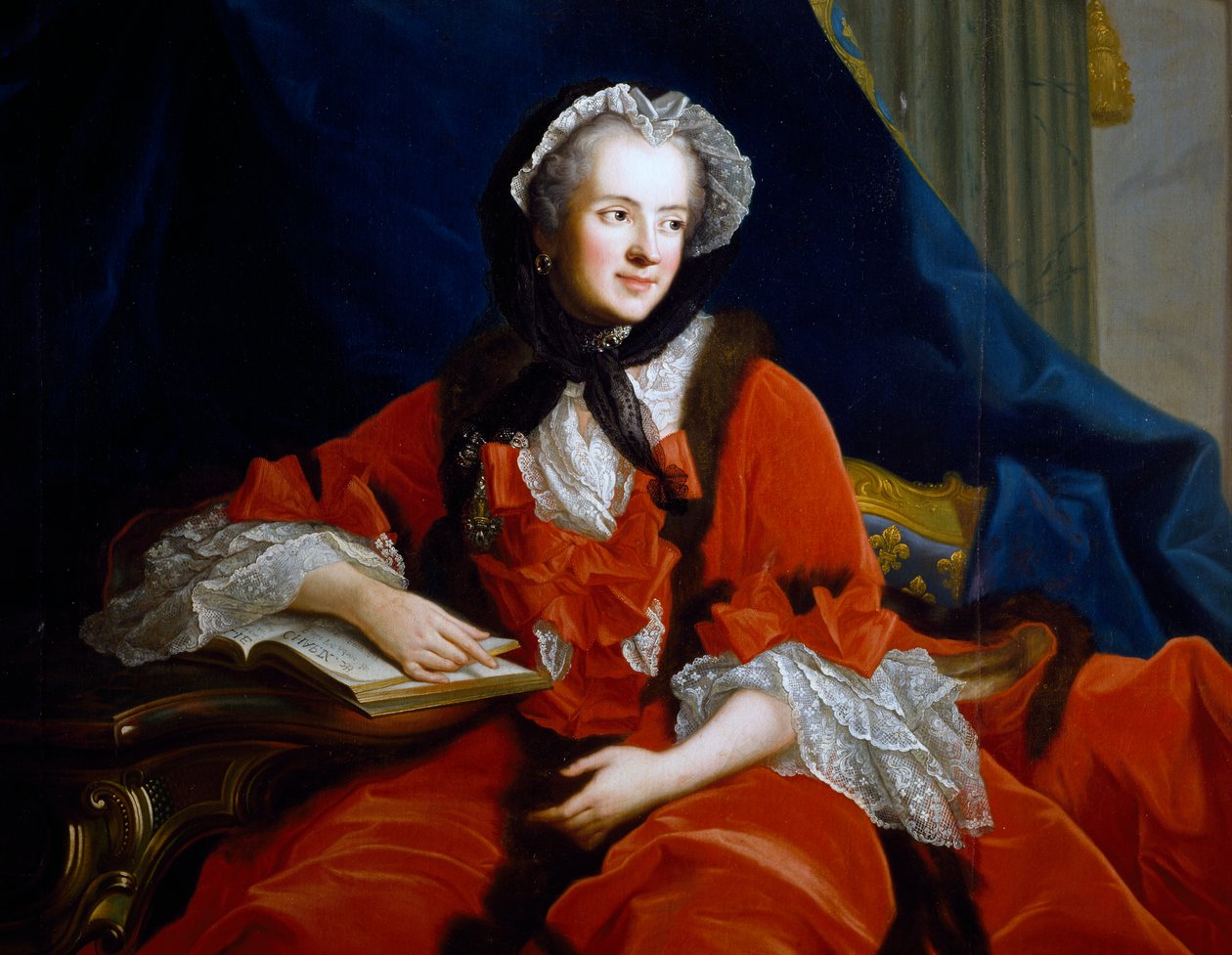 Portræt af Maria Leczinska eller Leszczynska (Trzebnica af Jean Marc Nattier