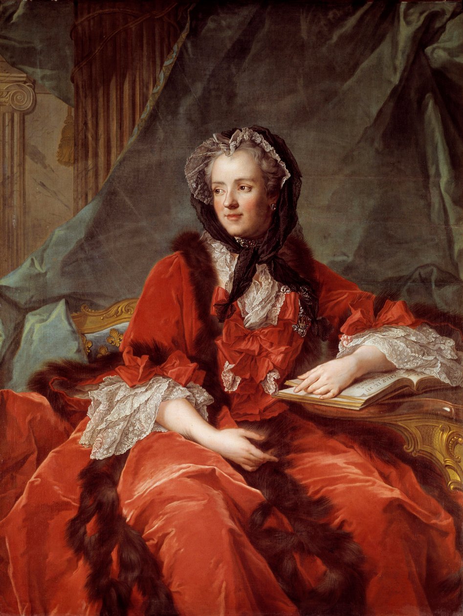 Portræt af Marie Lesczinska (Lesczynska) (1703-1768) Dronning af Frankrig Maleri af Jean Marc (Jean-Marc) Nattier (1685-1766) 1748 Søn 1,37x1,05 m Dijon, Musee des Beaux Arts af Jean Marc Nattier