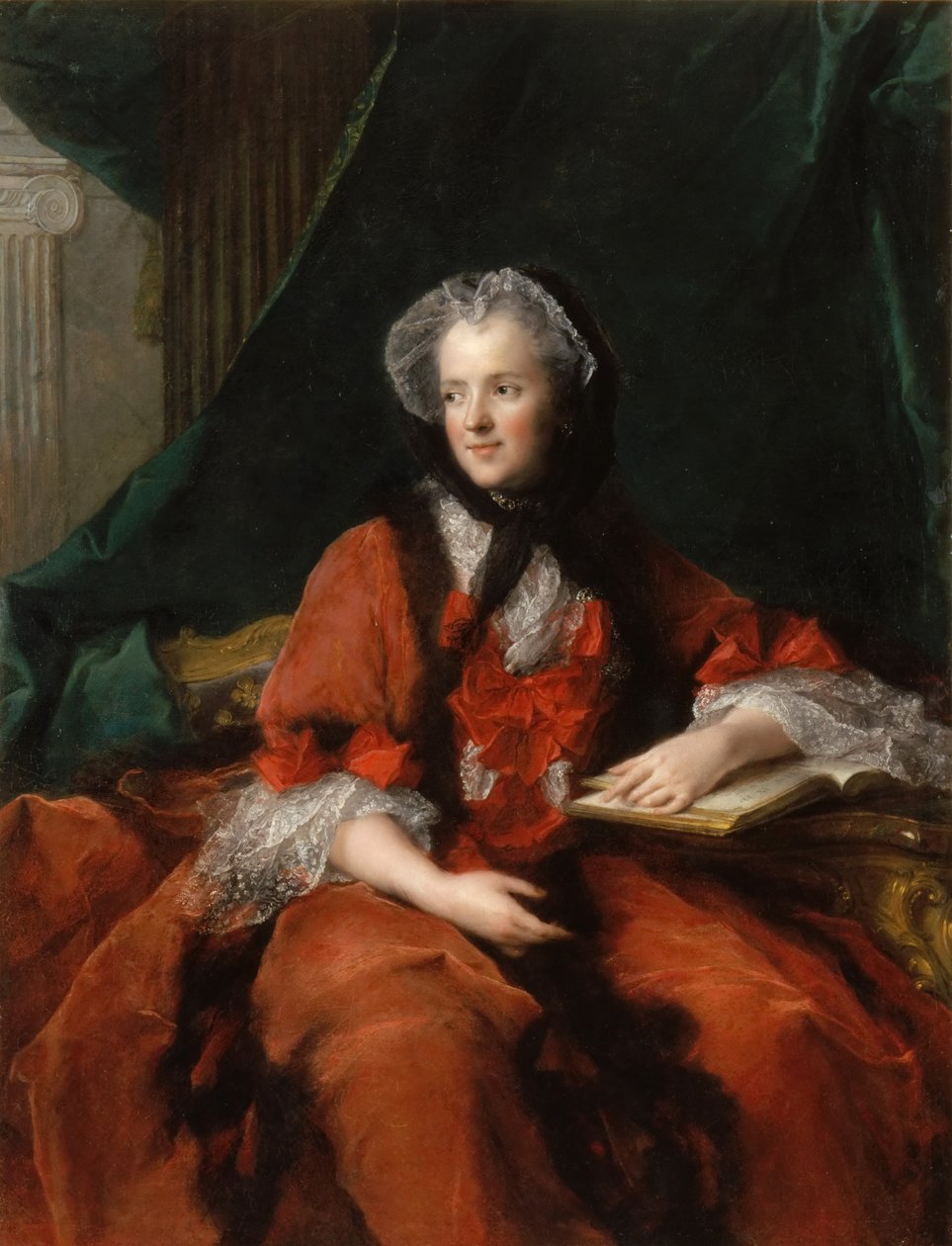 Portræt af Marie Leszczynska, dronning af Frankrig 1703-1768 af Jean Marc Nattier