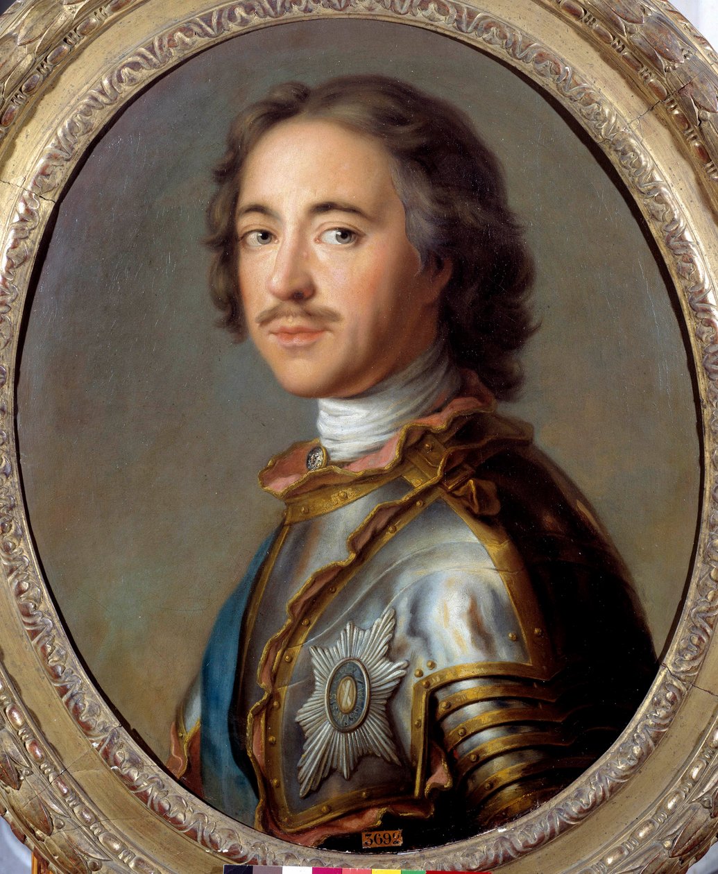 Portræt af Peter I Den Store (1672-1725) tsar af Rusland”” Maleri af Jean Marc (Jean-Marc) Nattier (1685-1766) 1700-tallet søn 0,63 x 0,52 m - Portræt af Peter I den Store ( 1672-1725), zar af Rusland. Maleri af Jean Marc (Jean-Marc) Nattier (1685-176 af Jean Marc Nattier