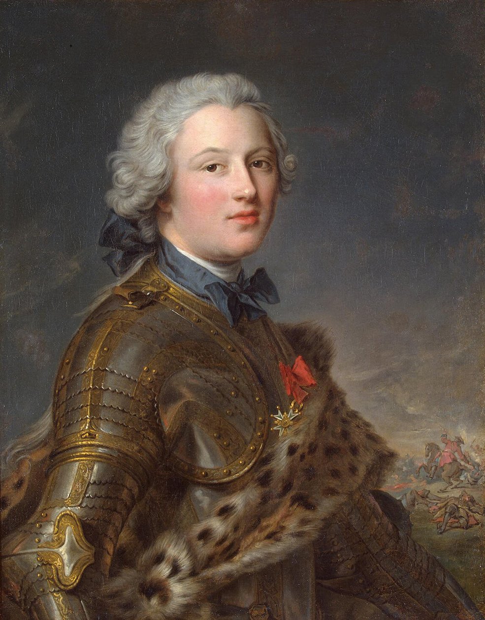 Portræt af Pierre Victor, baron de Besenval de Brünstatt 1722-1794, anden halvdel af det 18. årh. af Jean Marc Nattier