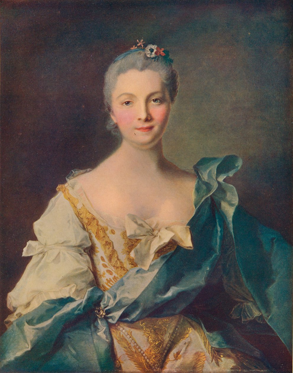 Portræt af en ung kvinde, 1700-tallet af Jean Marc Nattier