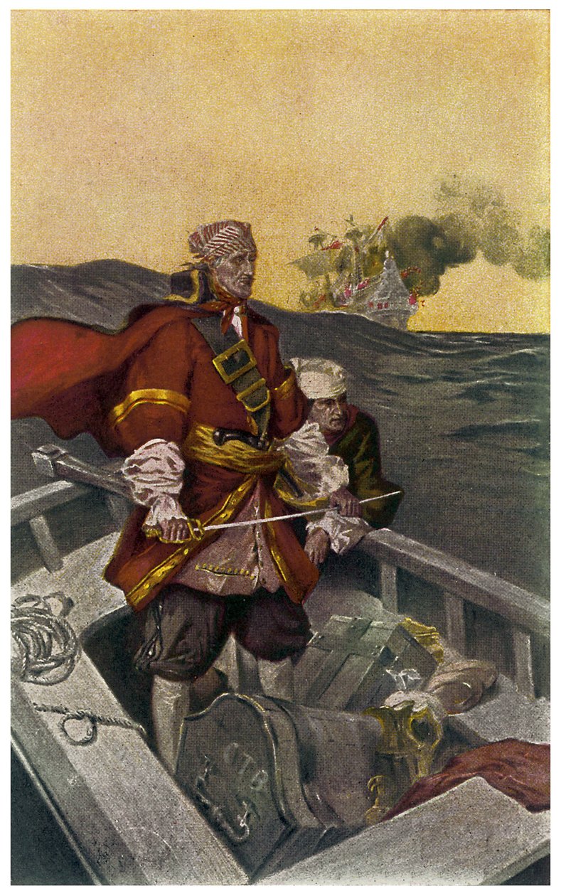 Portræt af den walisiske pirat og buccaneer Henry Morgan (1635-1688) Illustration af J N Marchand (1883-1941) fra "Sir Henry Morgan Buccaneer" 1903 af Jean Marchand