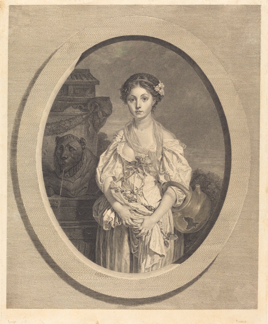 Den ødelagte kande af Jean Massard after Jean Baptiste Greuze