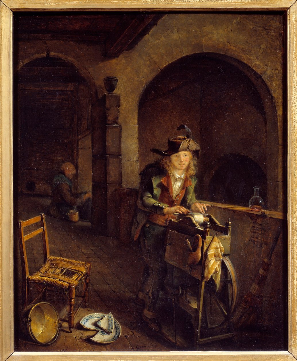 Den lille kværn Maleri af Jean Michel Grobon (1770-1853) 1794 Lyon, Museum of Fine Arts af Jean Michel Grobon