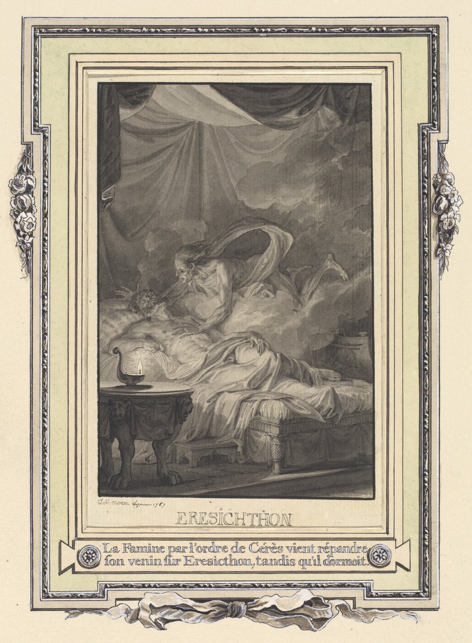 Hungersnøden efter ordre fra Ceres... af Jean Michel Moreau