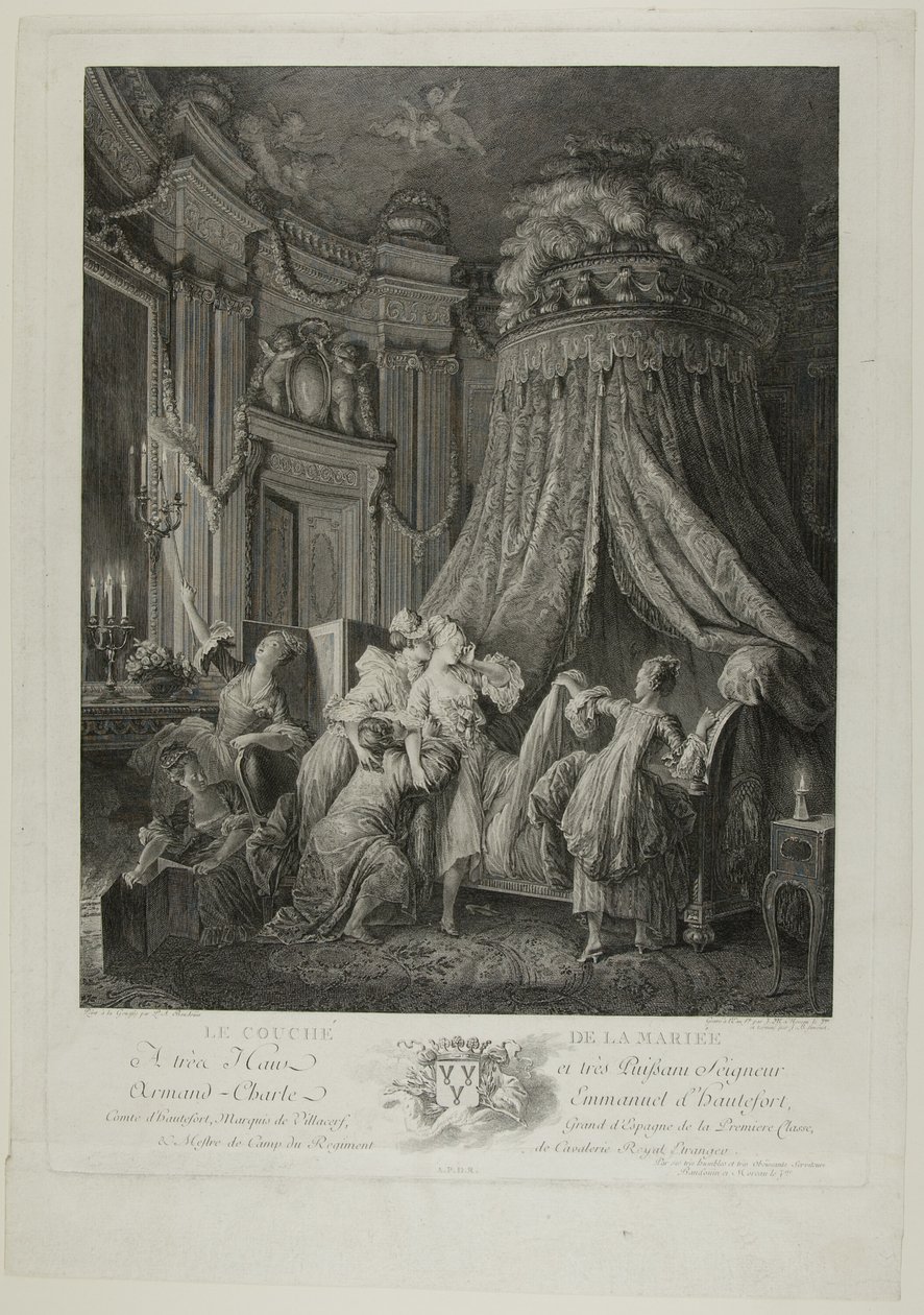 Le Coucher de la Mariee af Jean Michel Moreau