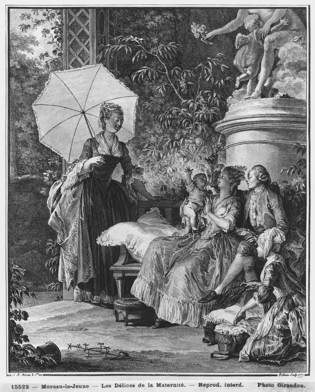 Moderskabets glæder, indgraveret af Isidore Stanislas Helman (1749-1809) 1776 af Jean Michel the Younger Moreau