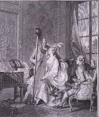 The Common Chord, indgraveret af I.S. Helman (1743-1809) af Jean Michel the Younger (after) Moreau