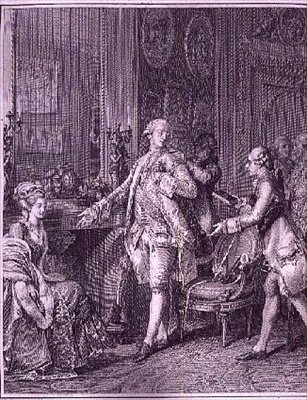 The Grand Toilet, graveret af A.L. Romanet (1742-c.1810) af Jean Michel the Younger (after) Moreau