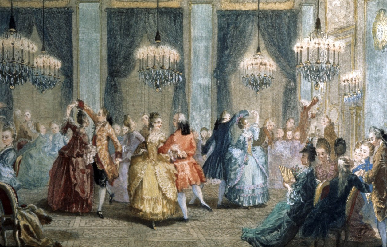 Bal fra det 18. århundrede af Jean Michel the Younger Moreau