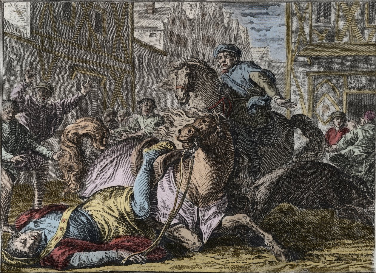 Philippe af Frankrig (1116-1131) død, Paris af Jean Michel the Younger Moreau