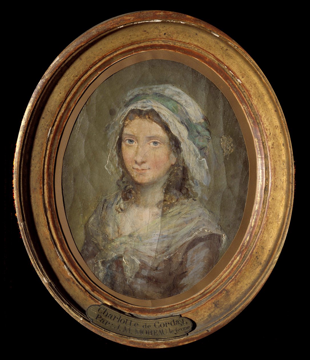 Portræt af Charlotte Corday (1768-1793) Maleri af Moreau Le Jeune (1741-1814) 1793. af Jean Michel the Younger Moreau