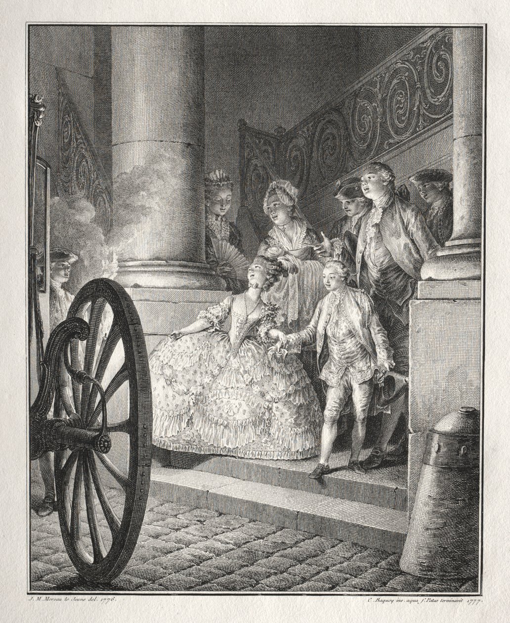 Restive of the Bretonne: The Little Godparents, 1777. af Jean Michel the Younger Moreau