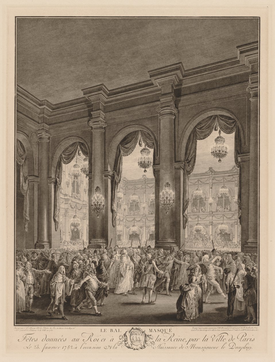 Maskebal af Jean Michel the Younger Moreau