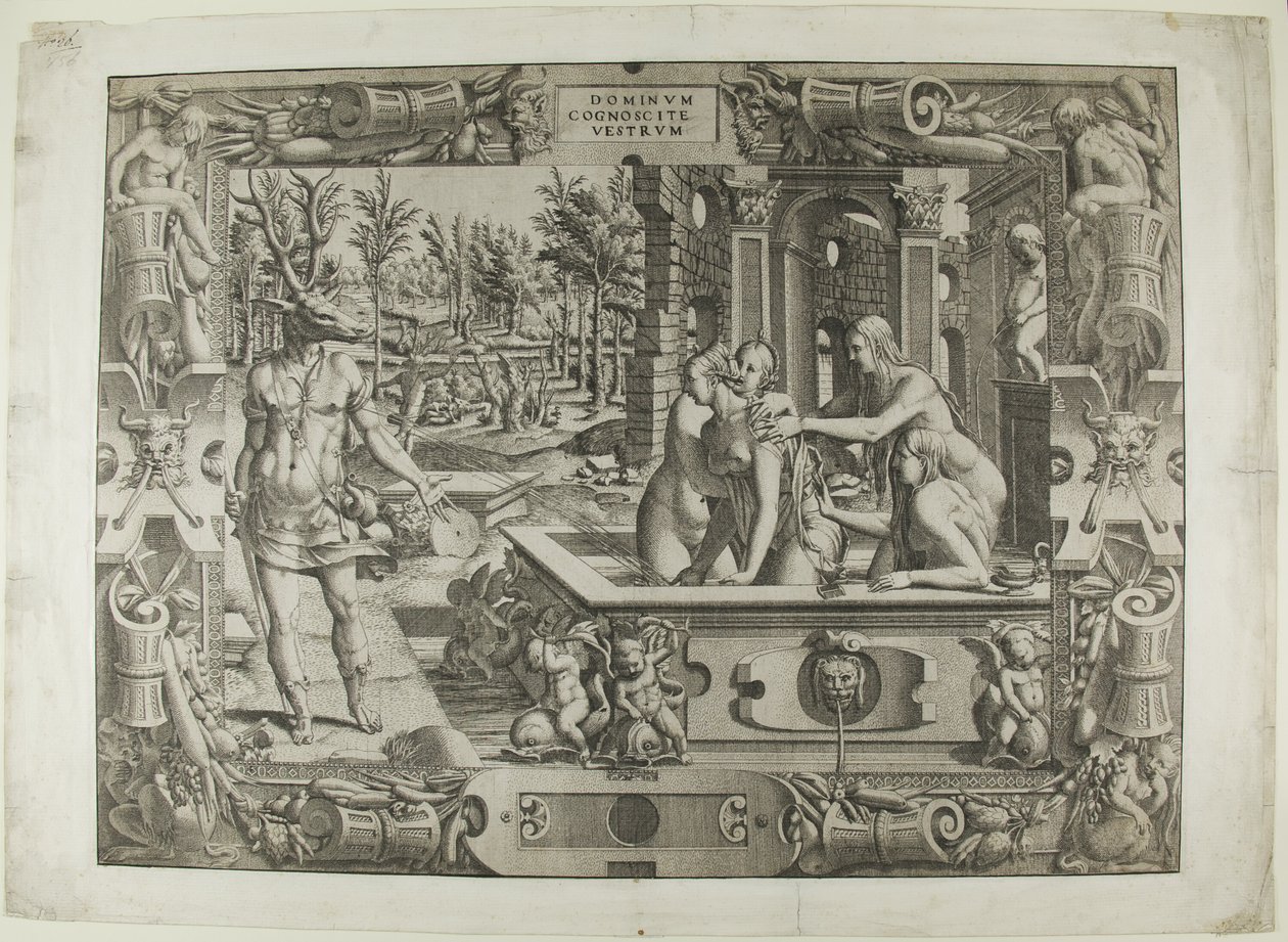 Diana og Actaeon (metamorfosen af Acteon) af Jean Mignon
