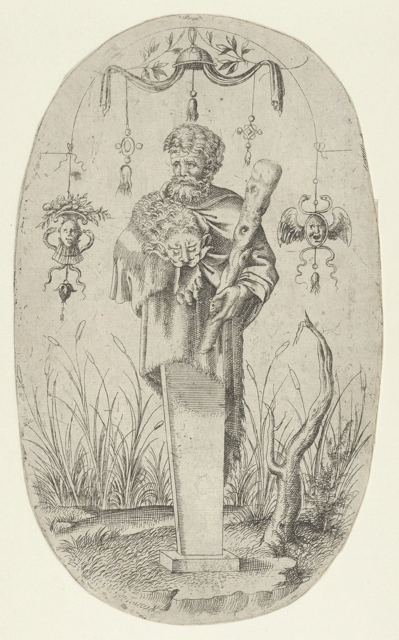 Herkules med sin klub, 1535-55. af Jean Mignon
