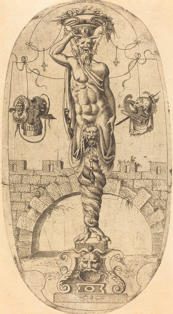Satyr med snoede ben af Jean Mignon