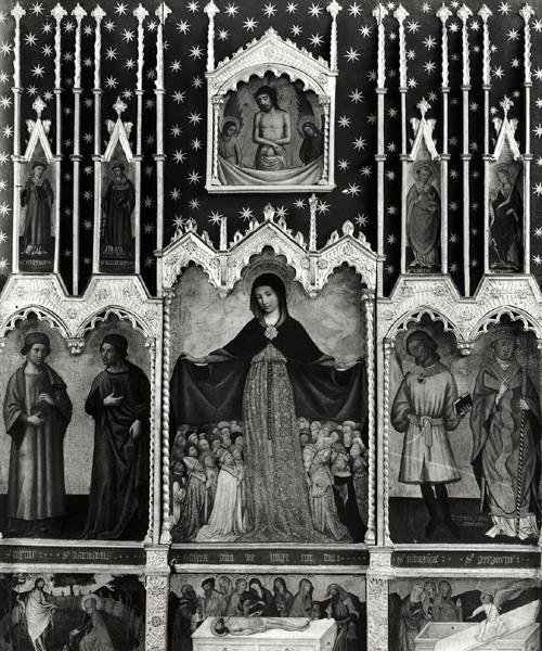 Virgin of Mercy, ca. 1429 (se også detaljer 167594) (tempera på panel) af Jean Mirailhet