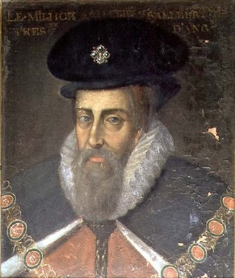 Portræt af Robert Cecil (ca.1563-1612) 1. jarl af Salisbury og 1. vicegraf Cranborne (olie på panel) af Jean Monier or Mosnier