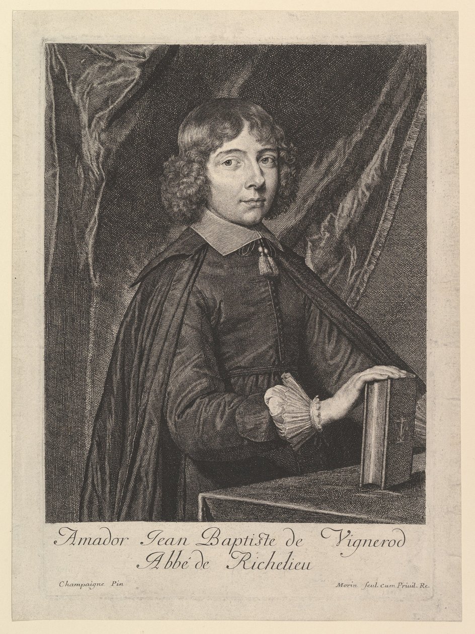 Amador Jean-Baptiste de Vignerod, Abbe de Richelieu. af Jean Morin