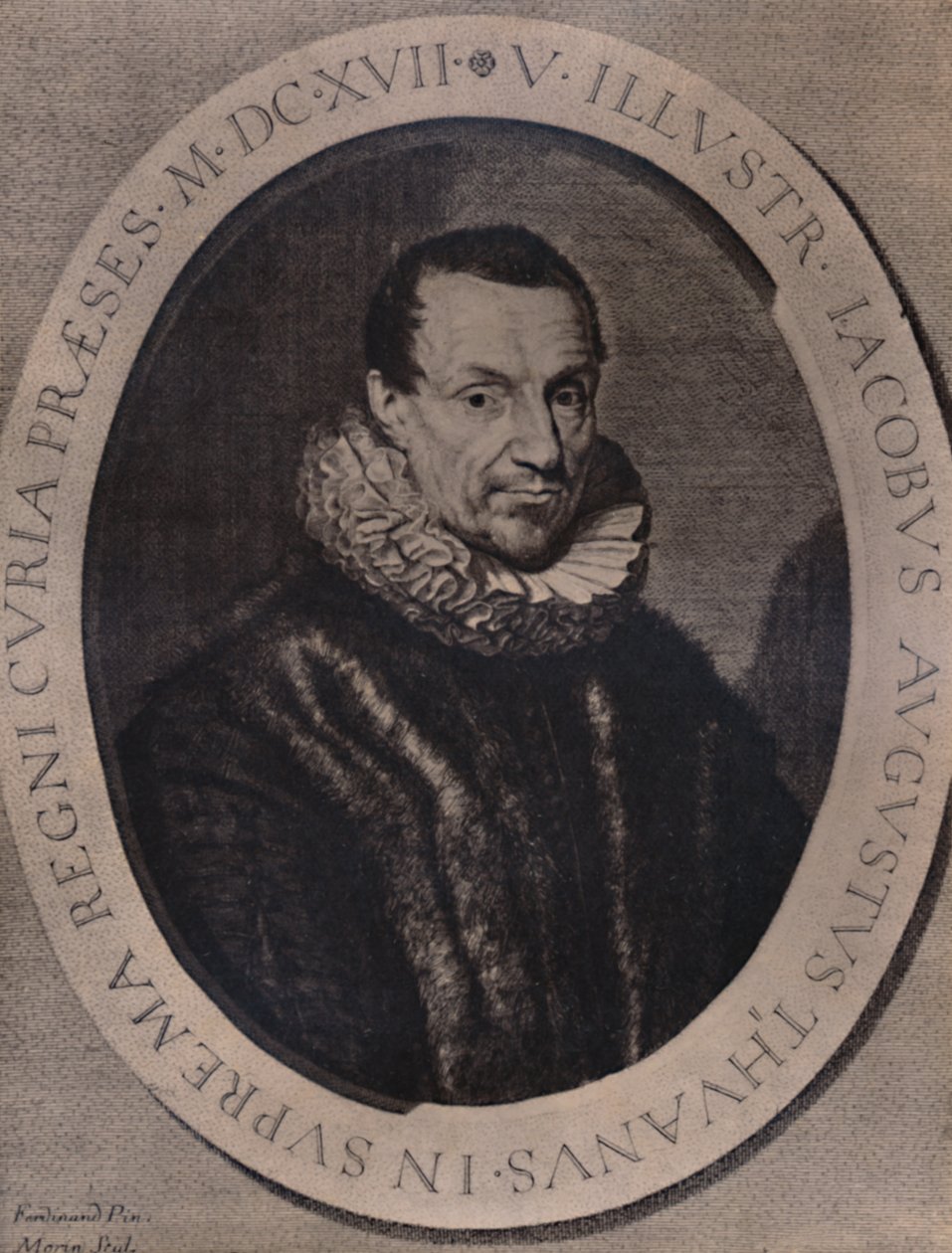 Jacques Auguste de Thou, fransk historiker og bogsamler, 1600-tallet 1894 af Jean Morin