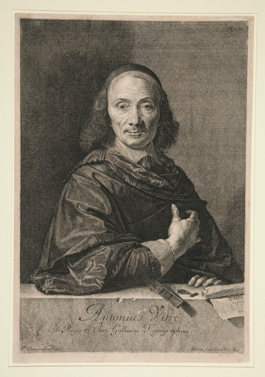 Portræt af Antonius Vitre af Jean Morin