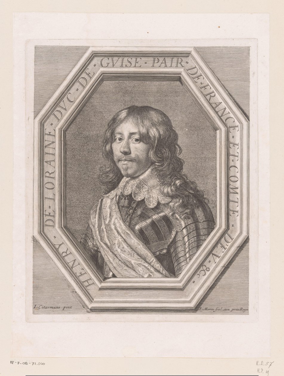 Portræt af Henry II de Lorraine, hertug af Guise af Jean Morin