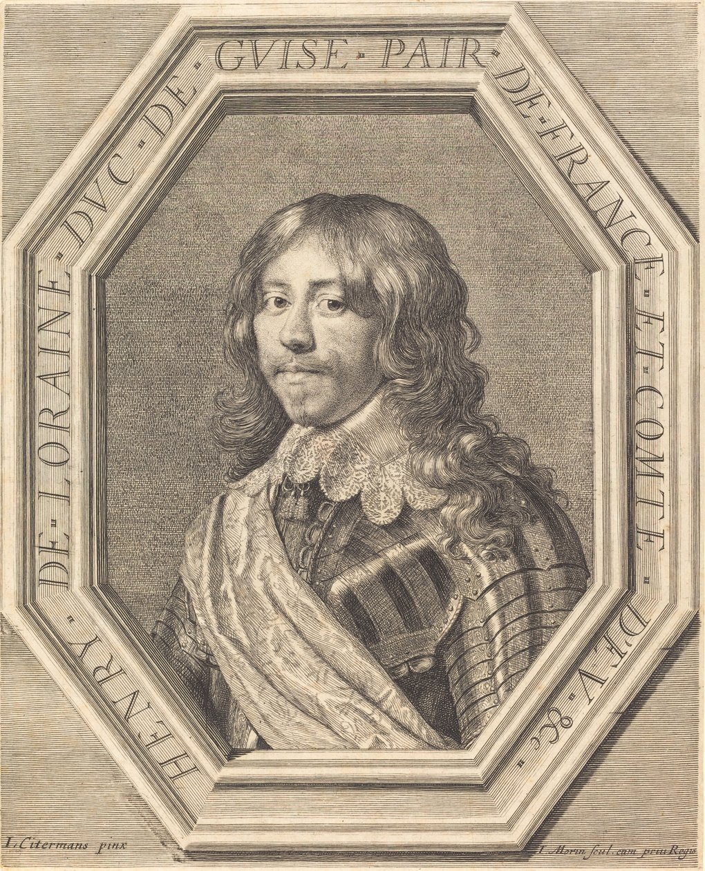 Henrik af Lorraine, hertug af Guise af Jean Morin after Justus Sustermans