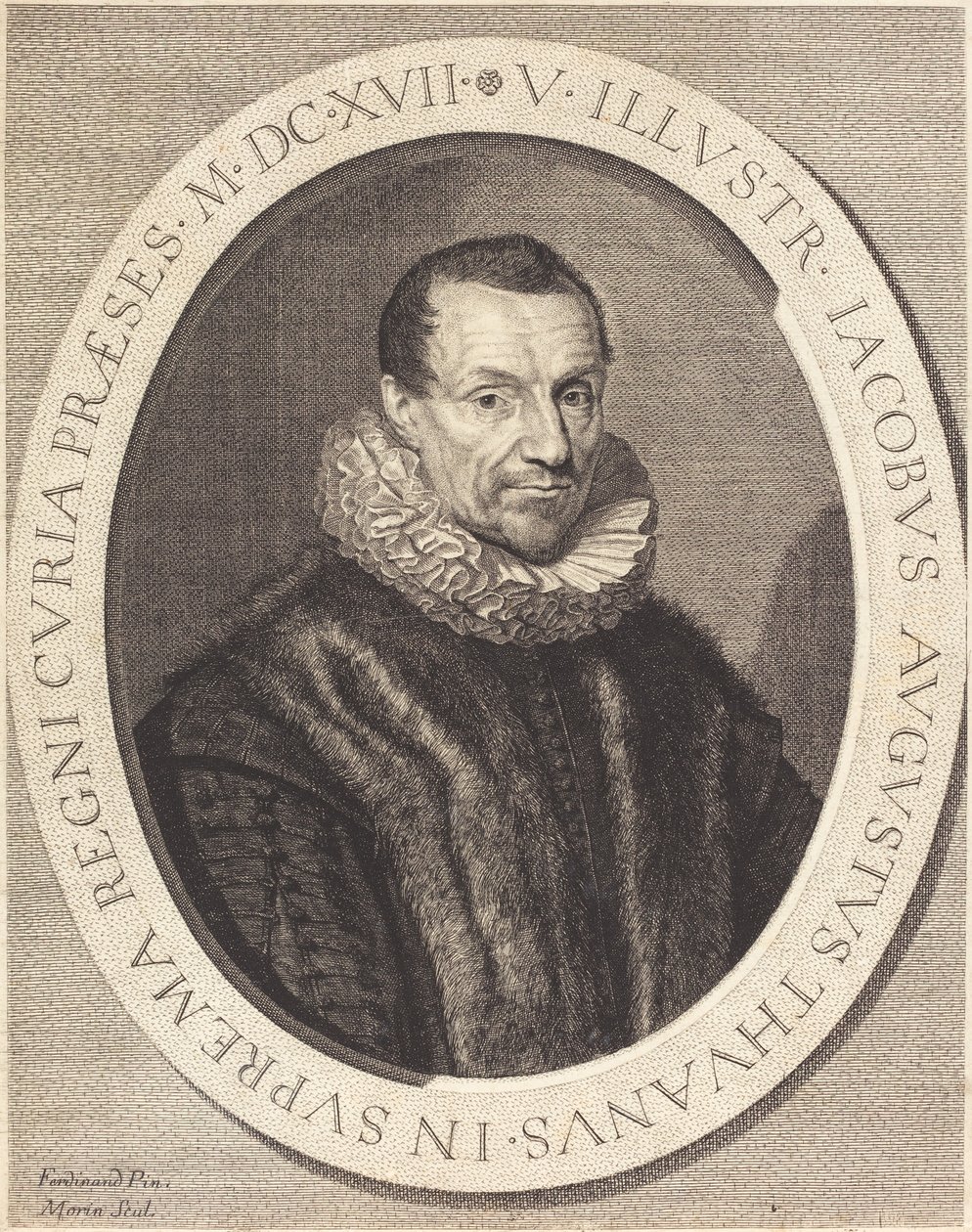 Jacques Auguste de Thou af Jean Morin after Louis Elle I