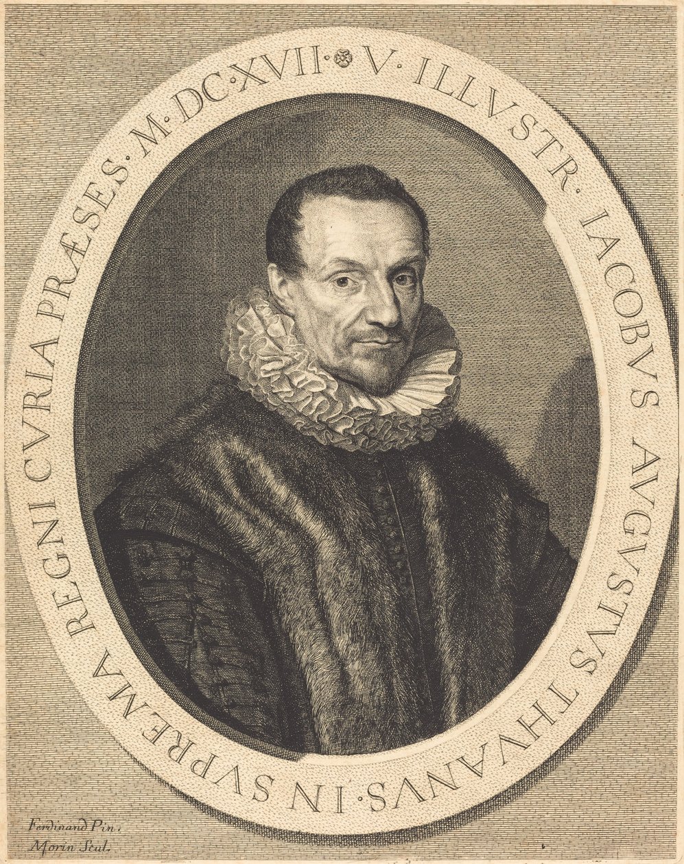 Jacques Auguste de Thou af Jean Morin after Louis Elle I