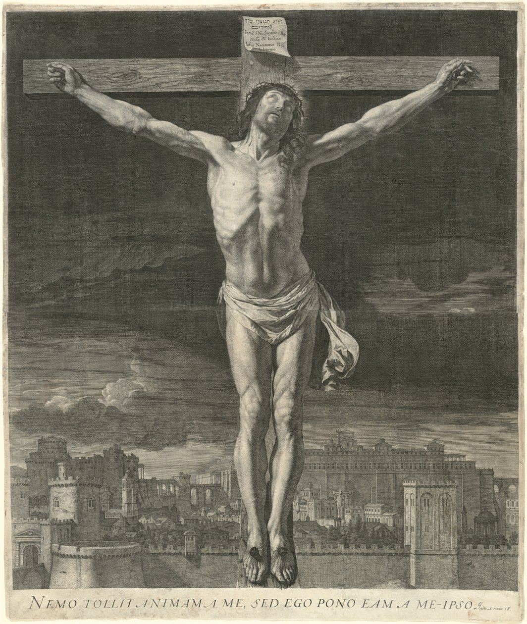 Kristus dør på korset af Jean Morin, after Philippe de Champaigne