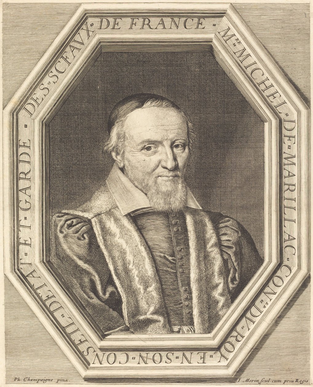 Michel deMarillac af Jean Morin after Philippe de Champaigne