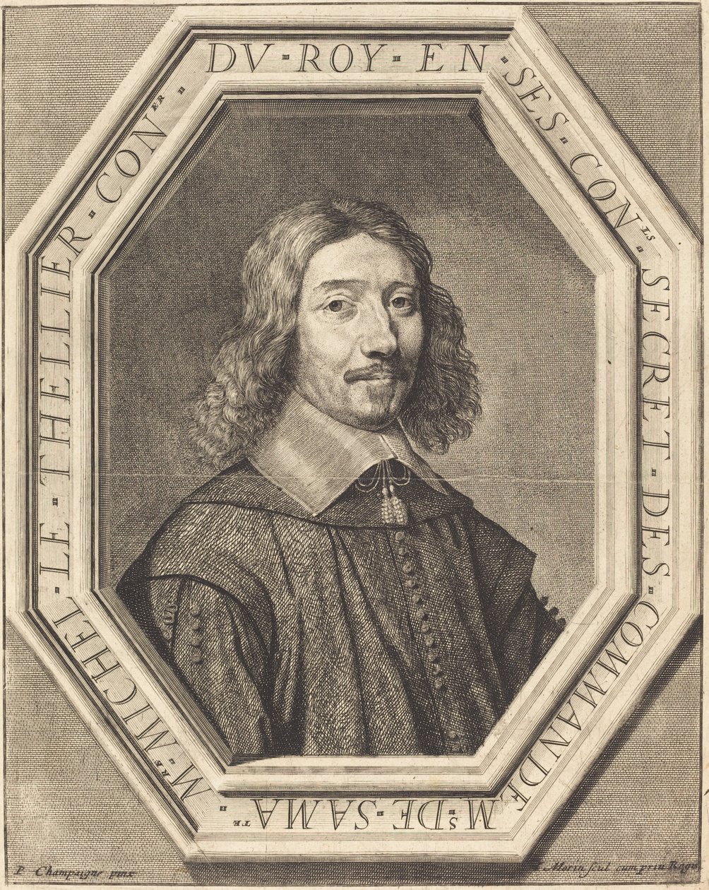 Michel le Tellier af Jean Morin after Philippe de Champaigne