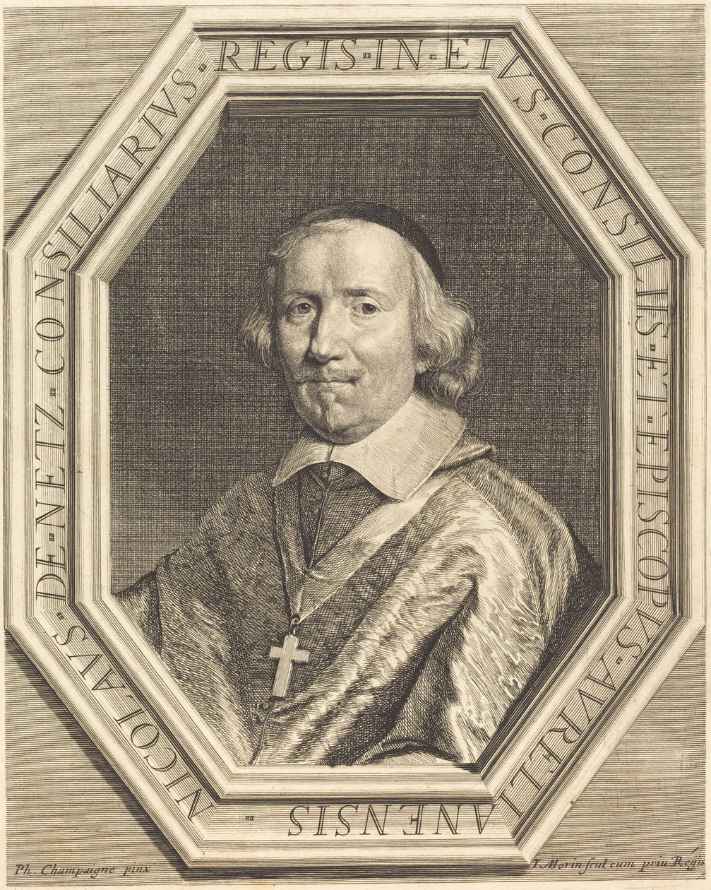 Nicolas de Netz af Jean Morin after Philippe de Champaigne