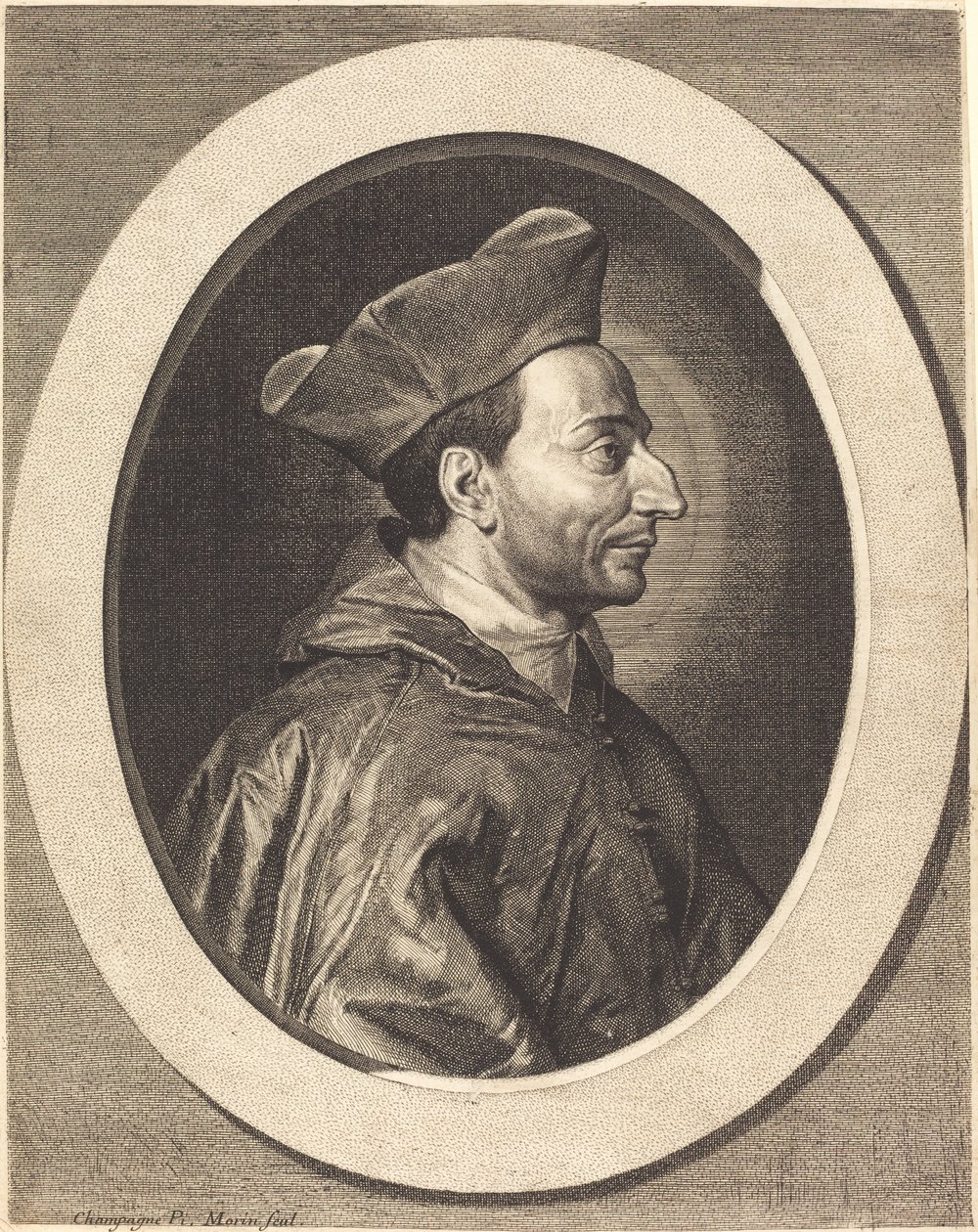 Sankt Charles, kardinal Borromeo af Jean Morin after Philippe de Champaigne