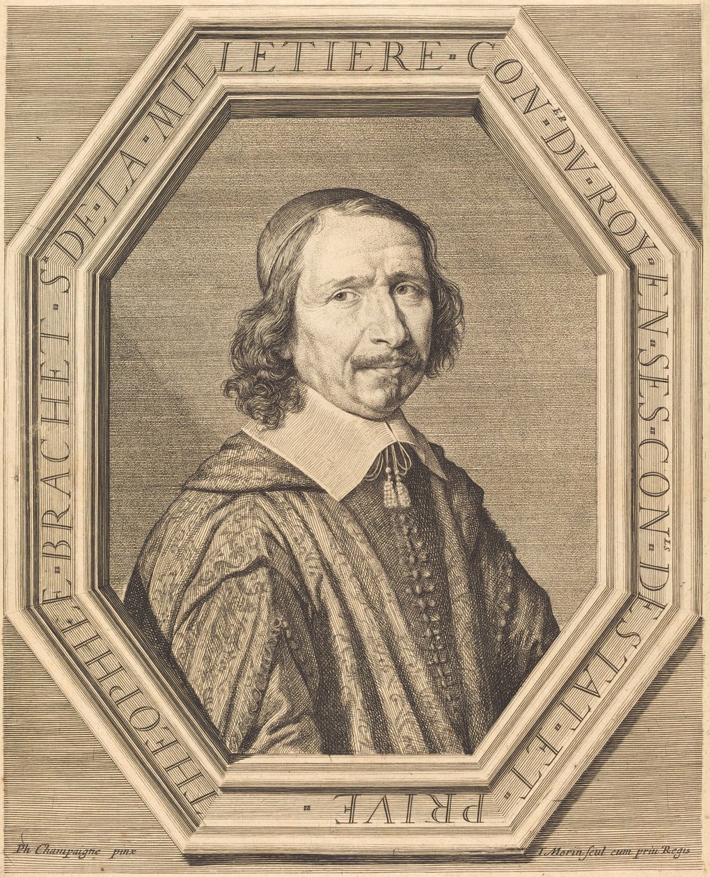 Theophile Brachet de la Milletiere af Jean Morin after Philippe de Champaigne