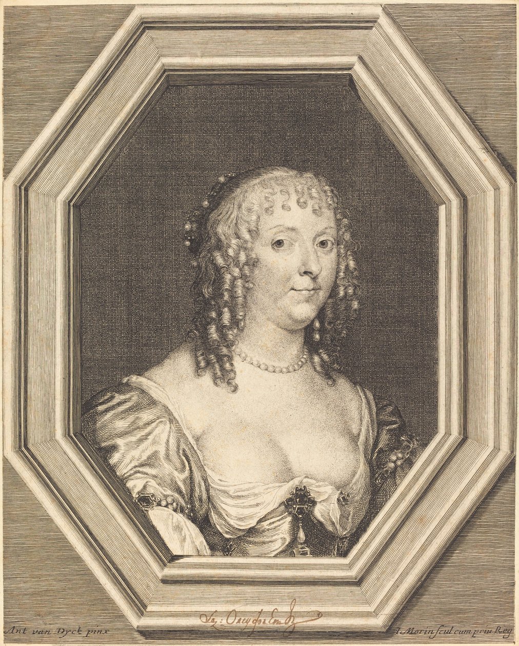 Anne Sophie Herbert, grevinde af Carnarvon af Jean Morin after Sir Anthony van Dyck